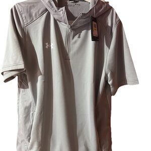 Under Armour Command Short Sleeve Hoodie Gray Men's Medium $70 MSRP NEW